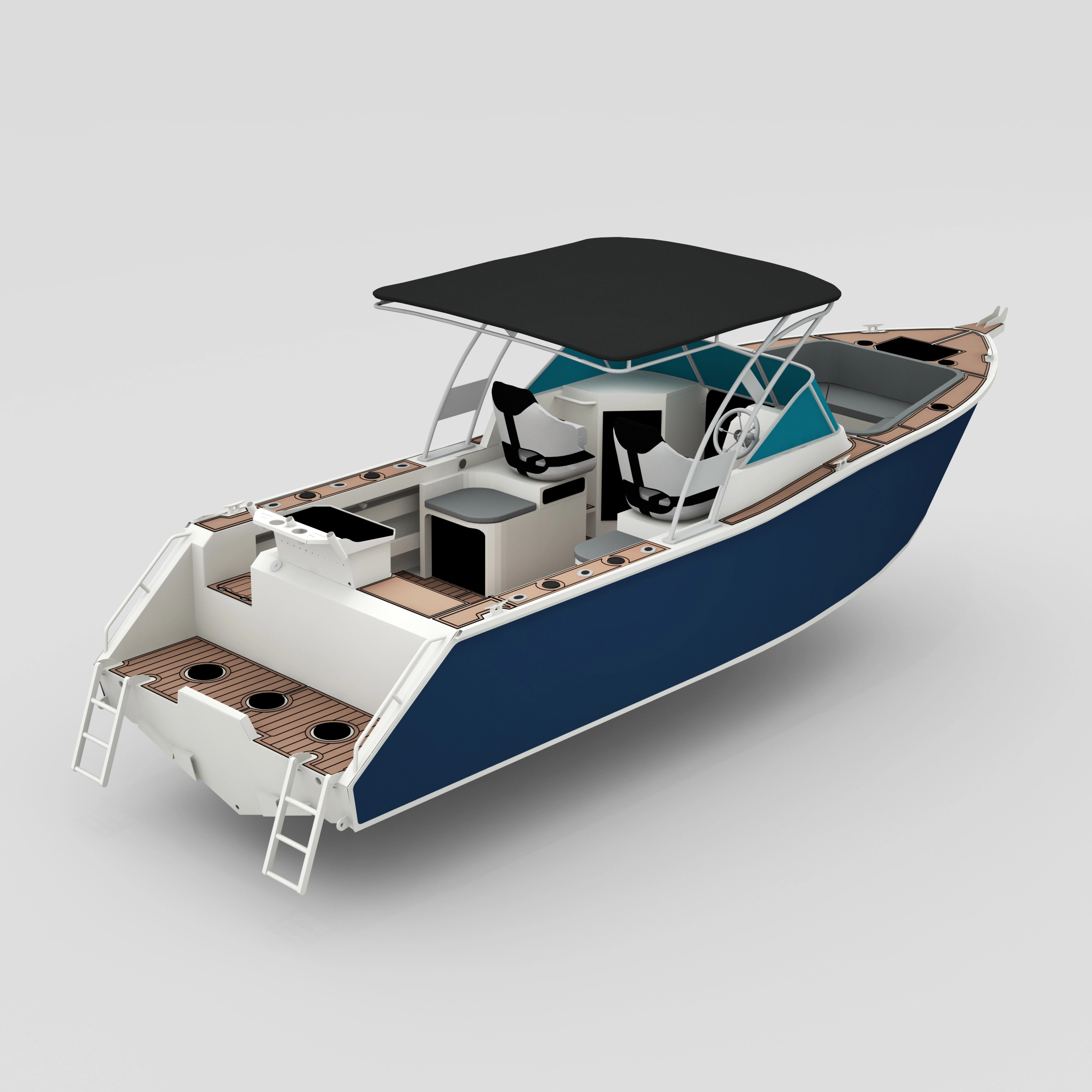 Profisher 750 Bowriderblack Aluminium Fishing Boat