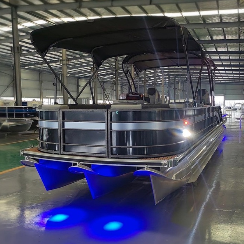 21 pés de luxo de luxo lazer alumínio Tretoon Lake Dive Party Pontoon Boat