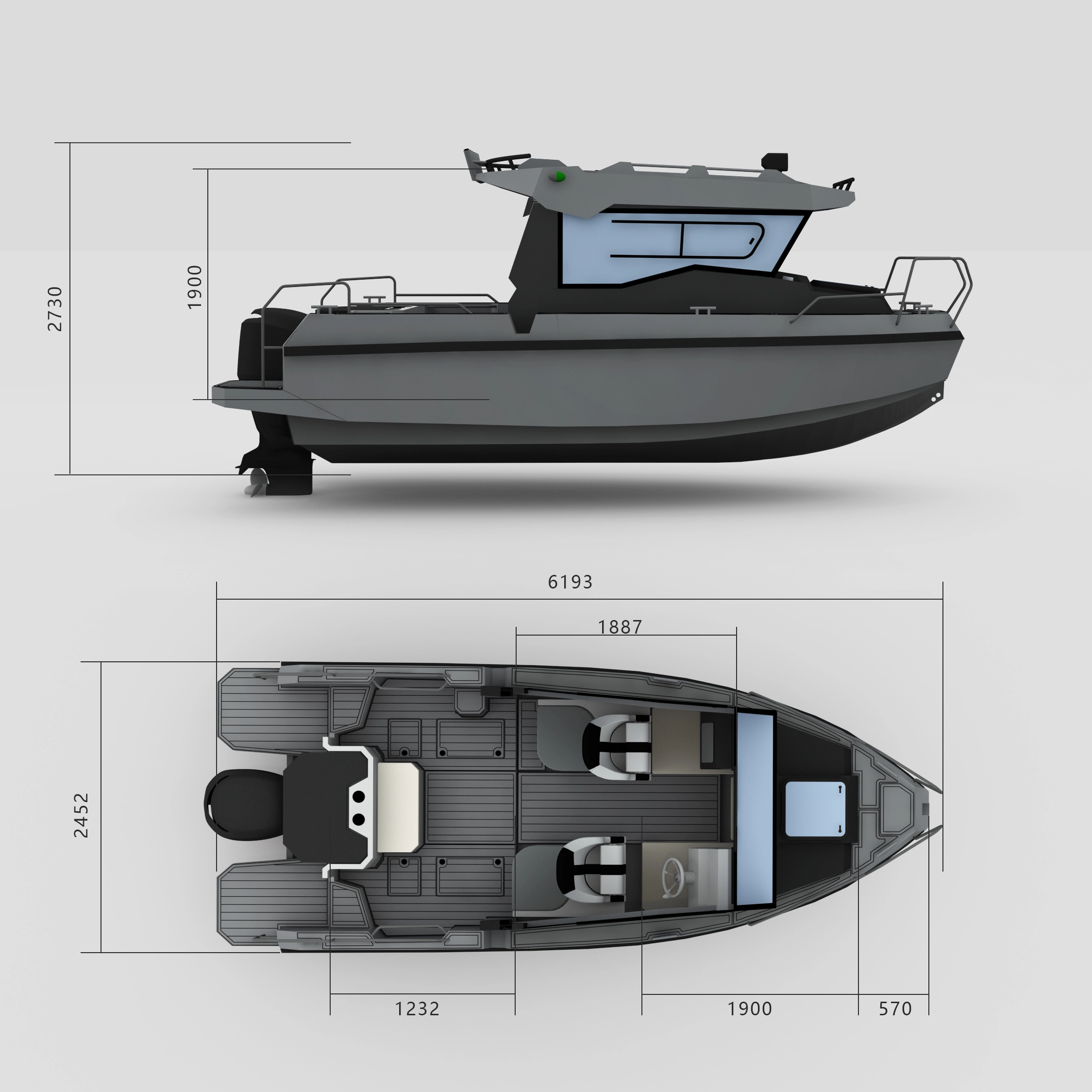 6,2m Bladecraft Aluminium Fishing Boat