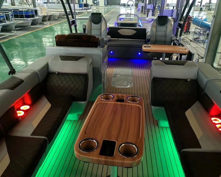 21 pés de luxo de luxo lazer alumínio Tretoon Lake Dive Party Pontoon Boat