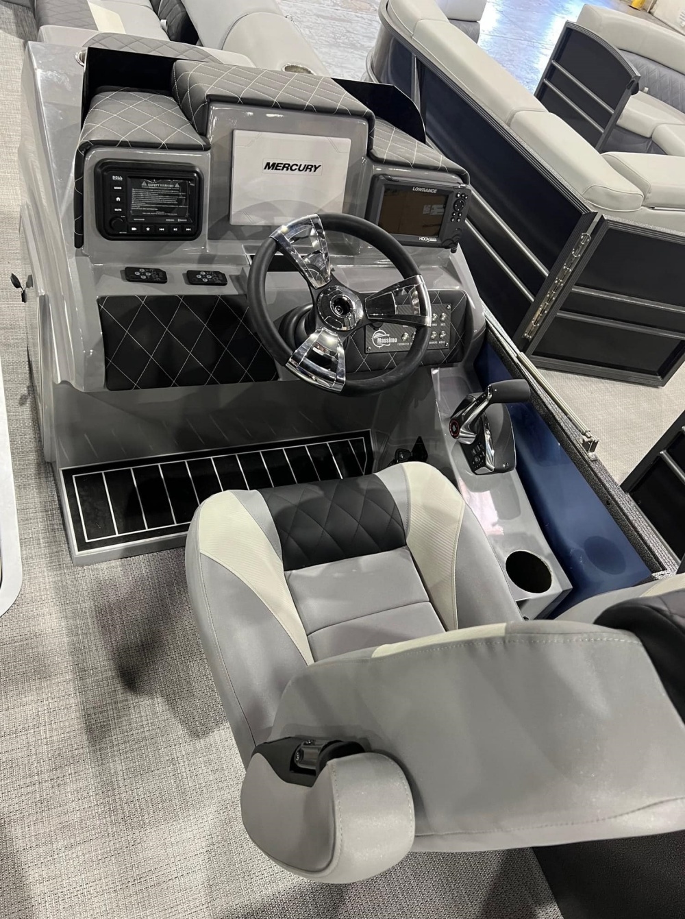 27 pés de lazer TRITOON Party Aluminium Double Decker Pontoon Boat com slide